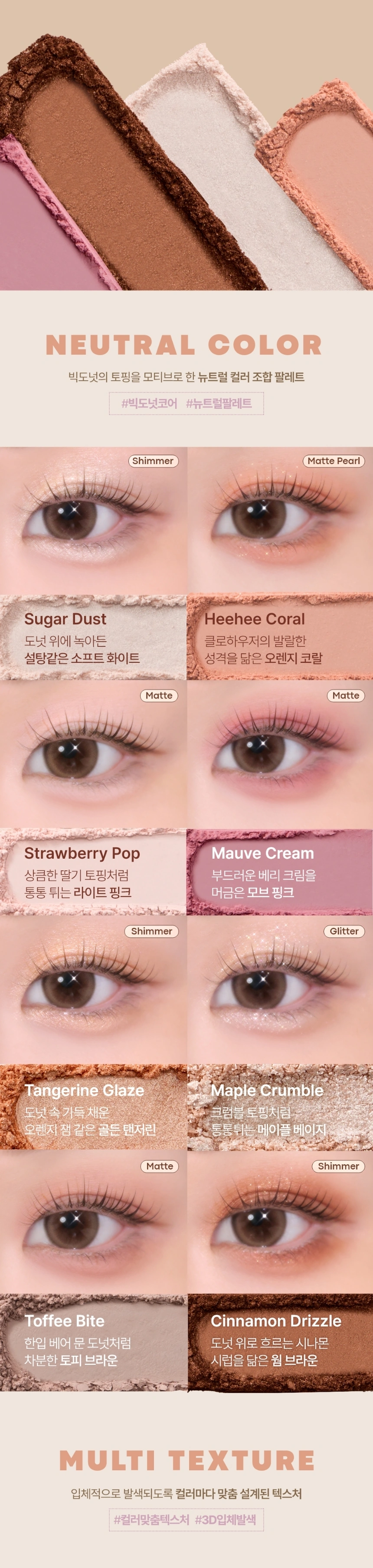 [주토피아] 아이톤 도넛 아이섀도우 팔레트(zootopia eye tone donut eye shadow)